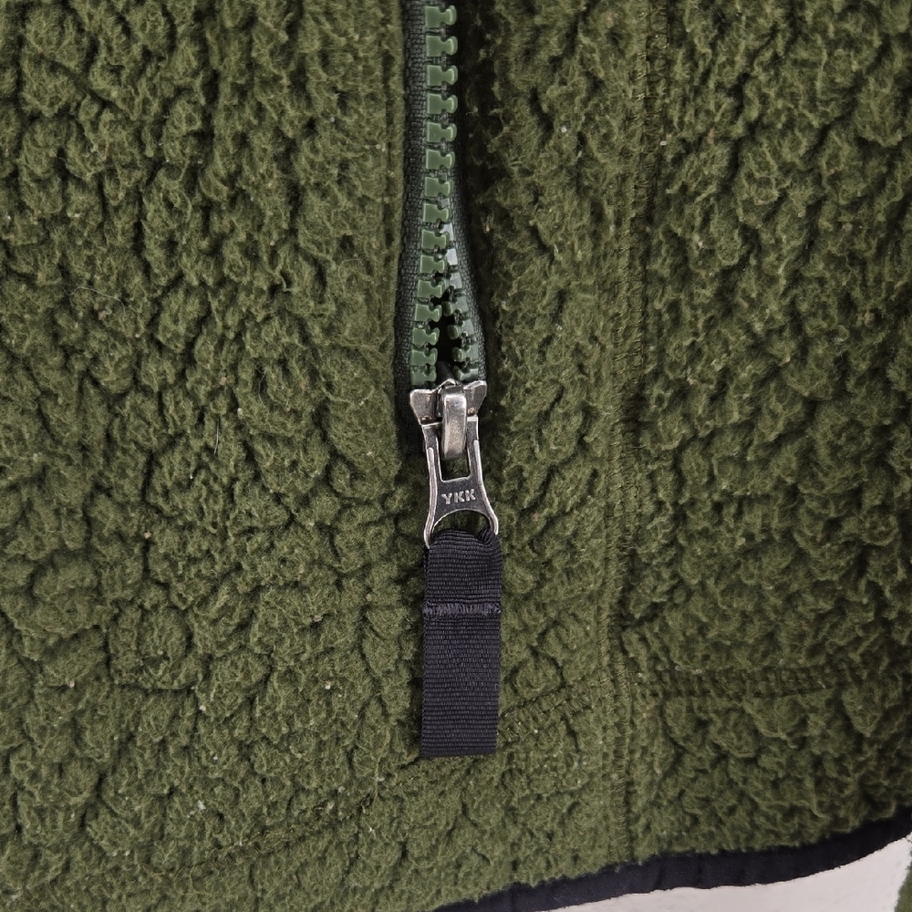 Patagonia Dark Olive Green Hooded Sherpa Fleece Jacket Size Small - Picture 4 of 13